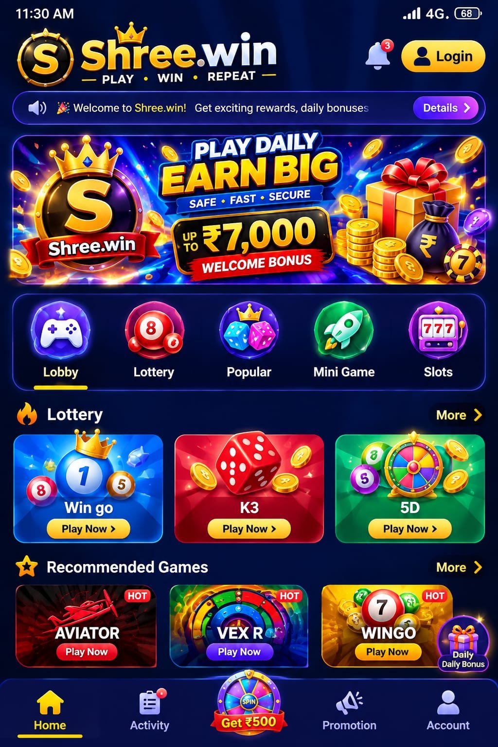 Shree Win App Download 2026- Login Registration, Games & Bonus