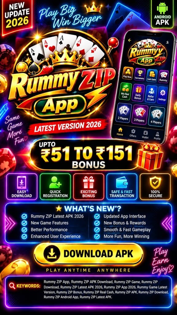 Rummy Zip Game 2026 – Download, Login, Games, Bonus & Complete Guide