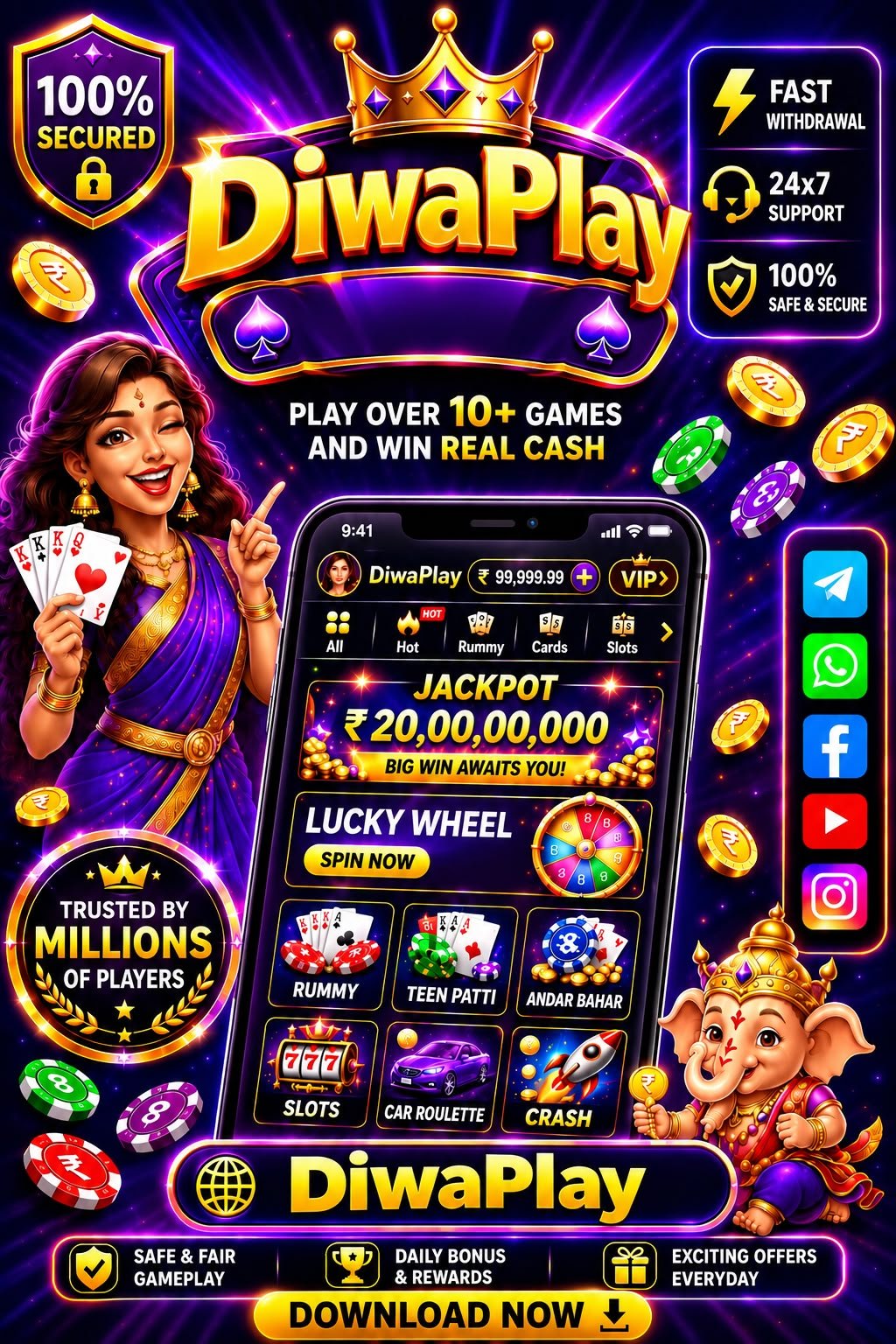 DiwaPlay App Download 2026: Features, APK Install, Login & Earning Guide Get Welcome Bouns ₹200