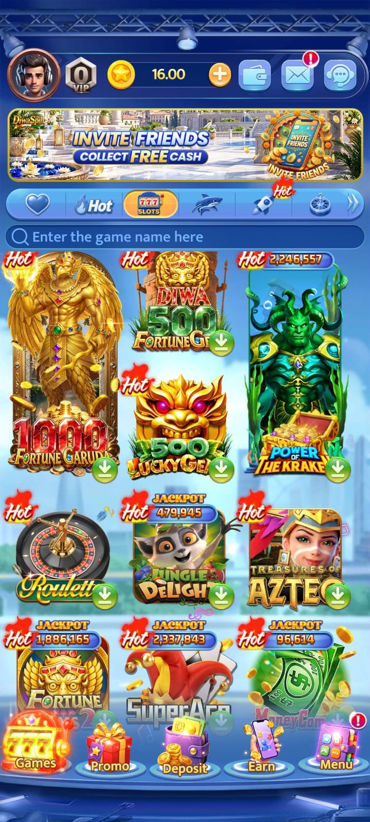 DiwaSpin Online Casino Games List – Slots, Roulette and Fortune Games